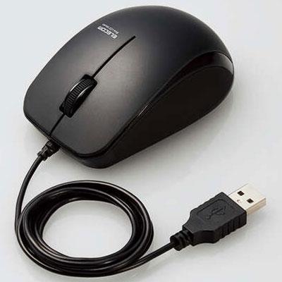 エレコム(ELECOM) M-BL27UBSKBK ブラック 抗菌 有線 静音 BlueLEDマウス 3ボタン