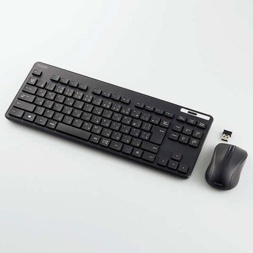 エレコム(ELECOM) TK-FDM109MKBK ブラック 抗菌 無線薄型ｺﾝﾊﾟｸﾄｷｰﾎﾞｰﾄﾞ&ﾏｳｽ 92キー 日本語配列