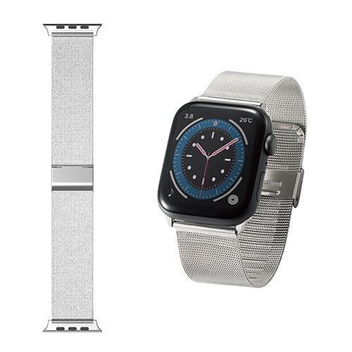 エレコム(ELECOM) AW-44BDSSMSV シルバー Apple Watch用 バンド SE 6/5/4 44mm SE 3/2/1 42mm