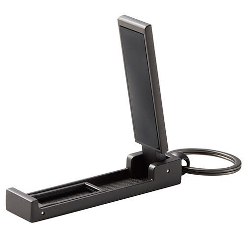 エレコム(ELECOM) P-DSCMPBHBK マットブラック スマホスタンド コンパクト バックハンガー機能