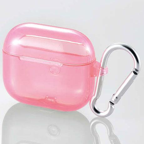 エレコム(ELECOM) AVA-AP3UCPN ピンク AirPods 第3世代 用カラビナ付きソフトケース