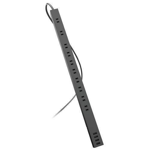 エレコム(ELECOM) ECT-1925BK ブラック 電源タップ USB-A×4ポート 延長コード Aタイプ 2ピン