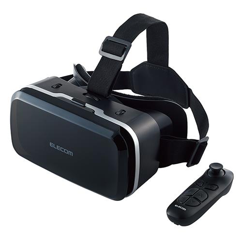 エレコム(ELECOM) VRG-M02RBK ブラック スタンダードVRゴーグル VRリモコンセット 4.8～7インチ対応