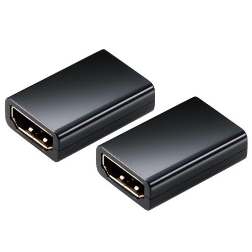 エレコム(ELECOM) AD-HDAASS02BK ブラック HDMI アダプタ 延長 金メッキ 4K 60p