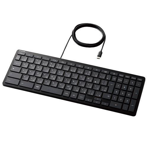 エレコム(ELECOM) TK-CB01UPKBK ブラック キーボード 有線 USB タイプC パンタグラフ