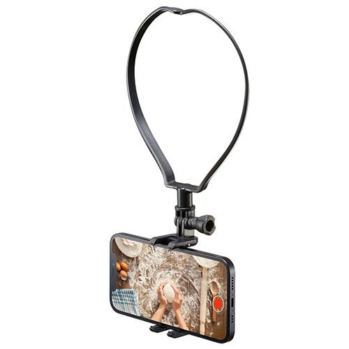 エレコム(ELECOM) P-STSRSNSBK ブラック ネックレス式スマホホルダー 4.7～6.5インチスマートフォン用