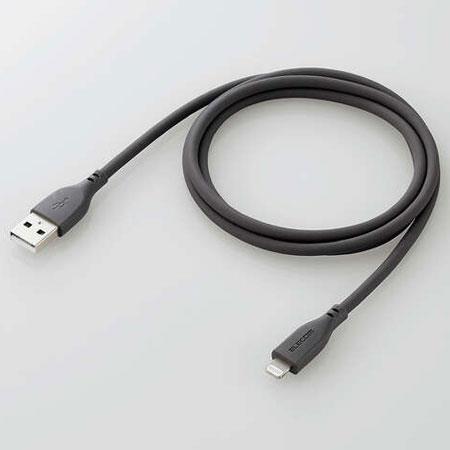 エレコム(ELECOM) MPA-UALSS10GY(グレー) なめらかLightningケーブル 1m
