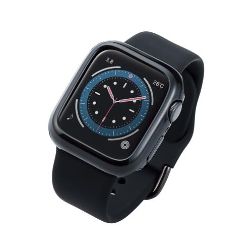 エレコム(ELECOM) AW-20SBPUBK(ブラック) Apple Watchアップルウォッチ 保護ケース バンパー