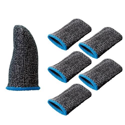 エレコム(ELECOM) P-GMFF05F6GY(グレー) 指サック フィンガーキャップ スマホ タブレット用 6枚セット