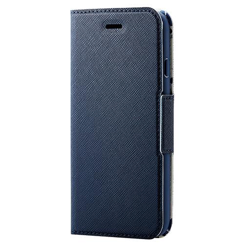 エレコム(ELECOM) PM-A22SPLFUJNV(ネイビー) iPhone SE(第3世代) /SE(第2世代) /8/7用 ﾚｻﾞｰｹｰｽ 手帳型