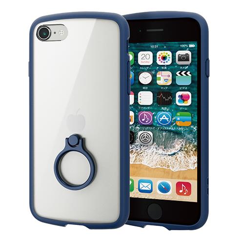 エレコム(ELECOM) PM-A22STSLFCRNV(ネイビー) iPhone SE 第3世代/SE 第2世代/8/7用 TOUGH SLIM LITE