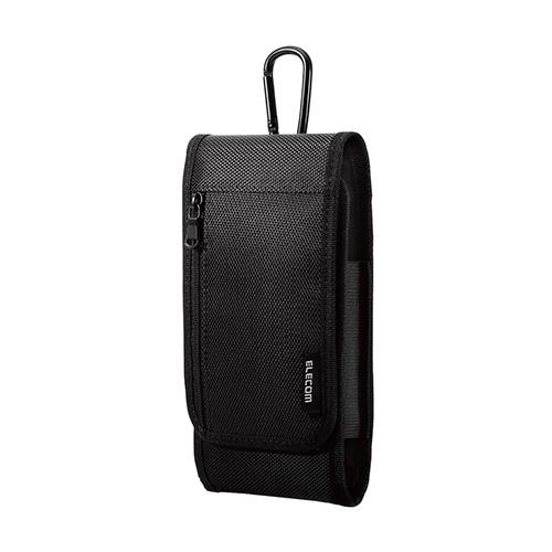 エレコム(ELECOM) P-05CCBK(ﾌﾞﾗｯｸ) スマートフォン用キャリングポーチ 1気室 Lサイズ 3Way 腰ﾍﾞﾙﾄﾙｰﾌﾟ