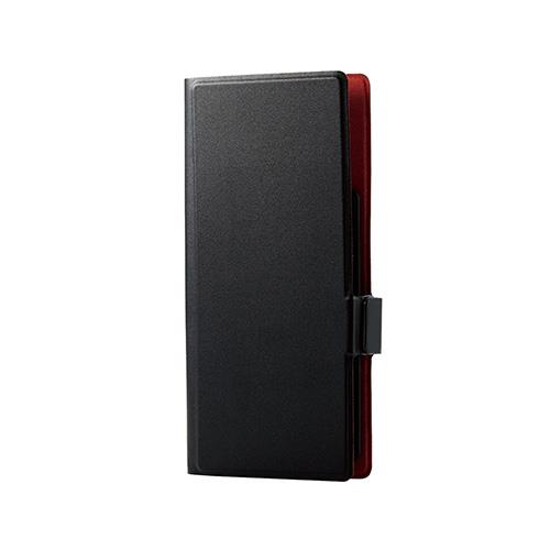 エレコム(ELECOM) P-05PLFUSBK(ブラック) スマートフォン用マルチカバー 薄型 磁石付 Lサイズ