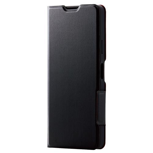 エレコム(ELECOM) PM-X222PLFUBK(ﾌﾞﾗｯｸ) Xperia 10IV(SO-52C/SOG07) 用 レザーカバー TPU スリム
