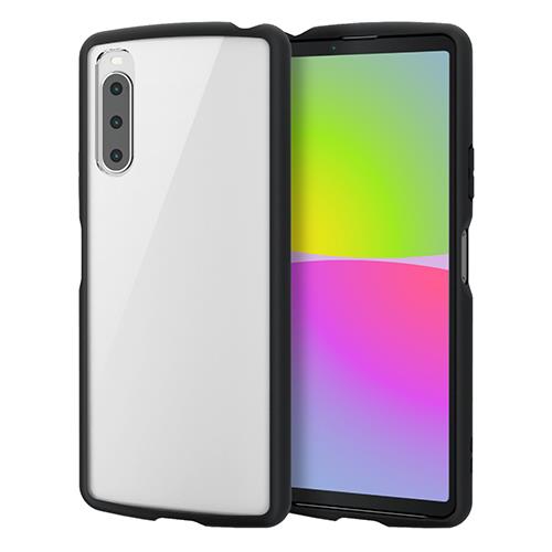 エレコム(ELECOM) PM-X222TSLFCBK ﾌﾞﾗｯｸ Xperia 10IV用 ケース カバー ハイブリッド TPU 背面クリア