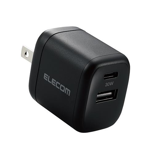 エレコム(ELECOM) MPA-ACCP30BK(ﾌﾞﾗｯｸ) USB Power Delivery対応 USB Type A/C 充電器 ACアダプター 30W