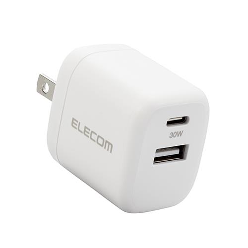 エレコム(ELECOM) MPA-ACCP30WH(ﾎﾜｲﾄ) USB Power Delivery対応 USB Type A/C 充電器 ACアダプター 30W