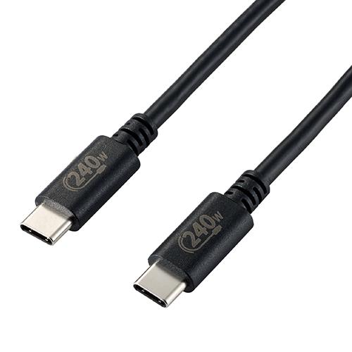 エレコム(ELECOM) U2C-CCPE10NBK ブラック USB Type-C ケーブル PD EPR対応 240W 1m