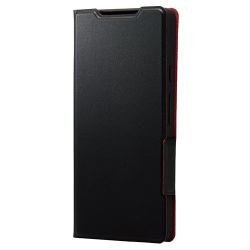 エレコム(ELECOM) PM-P221PLFUBK ブラック ソフトレザーケース 薄型 磁石付 PM-P221PLFUシリーズ