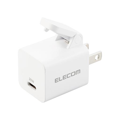 エレコム(ELECOM) MPA-ACCP31-WH ﾎﾜｲﾄ USB Type-C充電器 PD対応 20W タイプC ×1 小型 ACアダプター