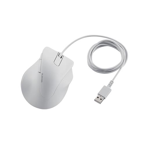 エレコム(ELECOM) M-XGM30UBSKWH ホワイト 有線 マウス 静音 5ボタン Mサイズ EX-G