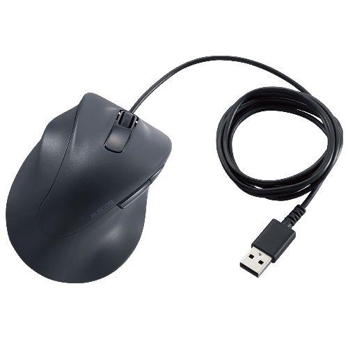 エレコム(ELECOM) M-XGS31UBSKBK ブラック 静音 有線マウス EX-G 5ボタン Sサイズ 左手用