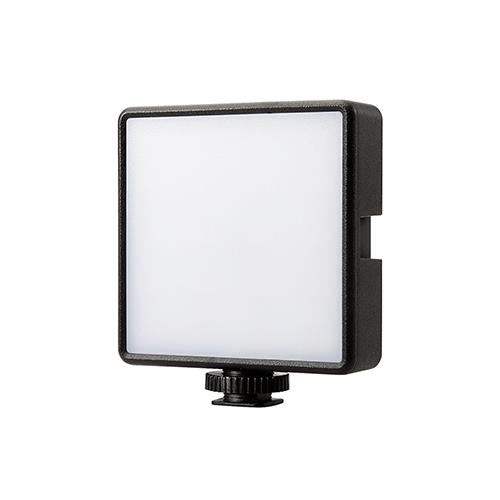 エレコム(ELECOM) DE-L05BK ﾌﾞﾗｯｸ 撮影用ライト LED ビデオライト 四角形8×8cm 5段階調光 USB充電式