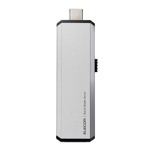 エレコム(ELECOM) ESD-EWA0500GSV シルバー USB3.2 Gen2 対応 外付けﾎﾟｰﾀﾌﾞﾙSSD USB-A/C切り替え 500GB