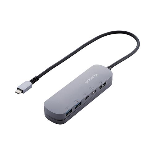 エレコム(ELECOM) DST-C18SV(シルバー) USB Type C ドッキングステーション ハブ 5-in-1 PD 90W出力