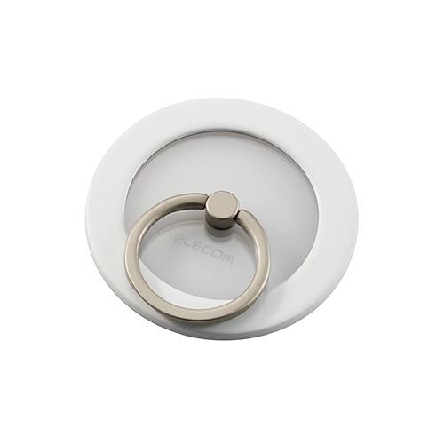 エレコム(ELECOM) P-STRMKMCR-WH(ﾎﾜｲﾄ) スマホリング マグネット MagSafe対応iPhone ｽﾏﾎｽﾀﾝﾄﾞ機能