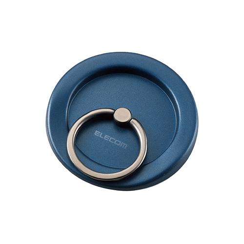 エレコム(ELECOM) P-STRMKMF-NV ネイビー スマホリング マグネット MagSafe対応iPhone ｽﾏﾎｽﾀﾝﾄﾞ機能