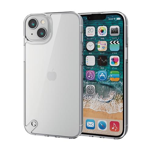 エレコム(ELECOM) PM-A22BHVCG1CR クリア iPhone 14 Plus用 ハイブリッドガラスケース 高確度9H