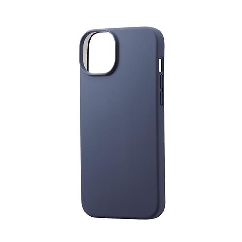 エレコム(ELECOM) PM-A22BHVSCCNV ネイビー iPhone 14 Plus用 ハイブリッドシリコンケース 超衝撃吸収