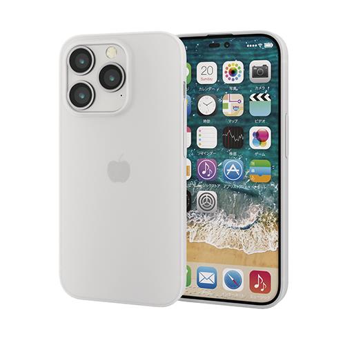 エレコム(ELECOM) PM-A22CPP05CR マットクリア iPhone 14 Pro用 ソフトケース 極薄 0.5mm 軽量