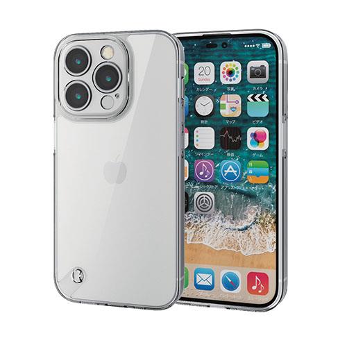 エレコム(ELECOM) PM-A22CHVCKKCR ｸﾘｱ iPhone14 Pro用 ハイブリッドケース 極限 カメラレンズ保護設計
