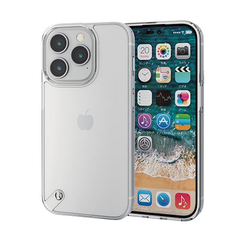 エレコム(ELECOM) PM-A22CREHVCKCR クリア iPhone 14 Pro用 リサイクルハイブリッドケース 耐衝撃