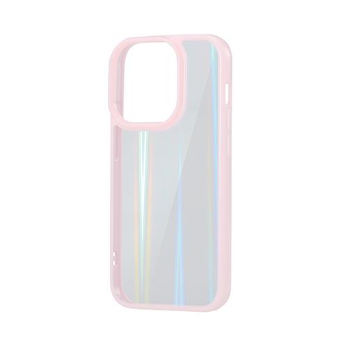 エレコム(ELECOM) PM-A22CHVCAPN ピンク iPhone 14 Pro用 ハイブリッドケース オーロラ 耐衝撃