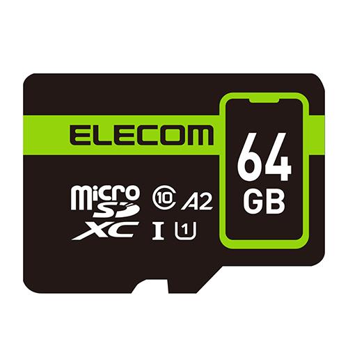 エレコム(ELECOM) MF-SP064GU11A2R スマートフォン用 microSDXCメモリカード 64GB Class10