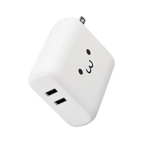 エレコム(ELECOM) DE-AC06-5000WF(ﾎﾜｲﾄﾌｪｲｽ) ｴﾚｺﾑ ﾓﾊﾞｲﾙﾊﾞｯﾃﾘｰ ｺﾝｾﾝﾄ一体型 5000mAh 12W