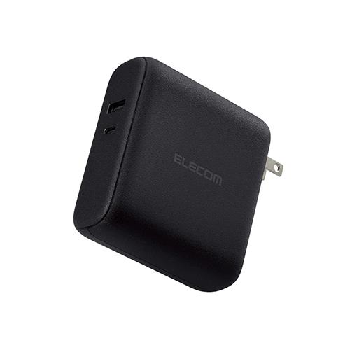 エレコム(ELECOM) DE-AC07-10000BK(ブラック) AC充電器一体モバイルバッテリー(10000mAh/20W/C×1+A×1)
