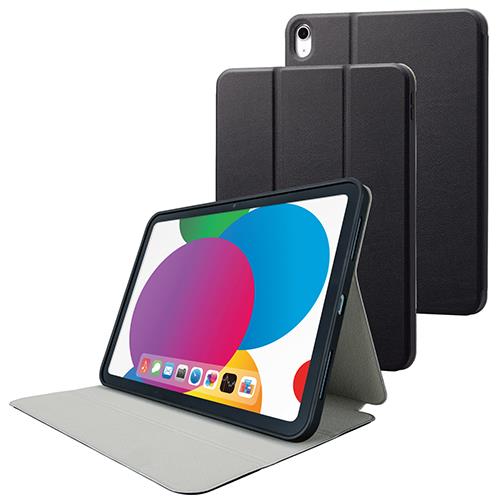 エレコム(ELECOM) TB-A22RSABK ﾌﾞﾗｯｸ iPad 10.9インチ用 フラップケース ソフトレザー フリーアングル