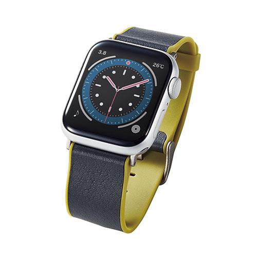 エレコム(ELECOM) AW-41BDMNOBK Apple Watch 41mm/40mm/38mm 用 MINIO ハイブリッドレザーバンド