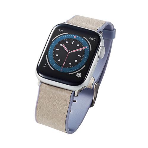 エレコム(ELECOM) AW-41BDMNOGY Apple Watch 41mm/40mm/38mm 用 MINIO ハイブリッドレザーバンド