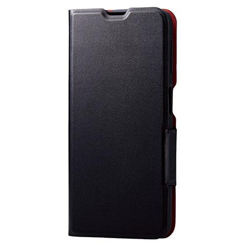 エレコム(ELECOM) PM-G227PLFUBK ブラック Galaxy A23 5G用 手帳型 ソフトレザーケース 薄型 超軽量