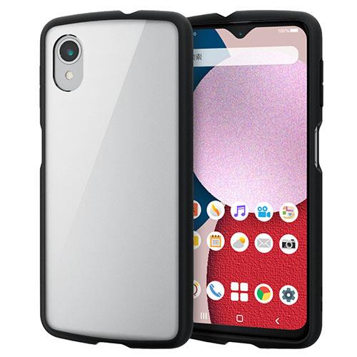 エレコム(ELECOM) PM-G227TSLFCBK(ﾌﾞﾗｯｸ) Galaxy A23 5G用 フレームカラーケース 衝撃吸収 背面クリア