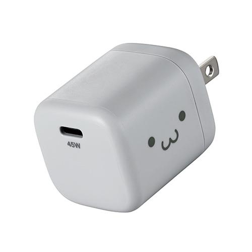 エレコム(ELECOM) EC-AC13A-GF(グレーフェイス) USB Power Delivery 45W AC充電器(C×1)