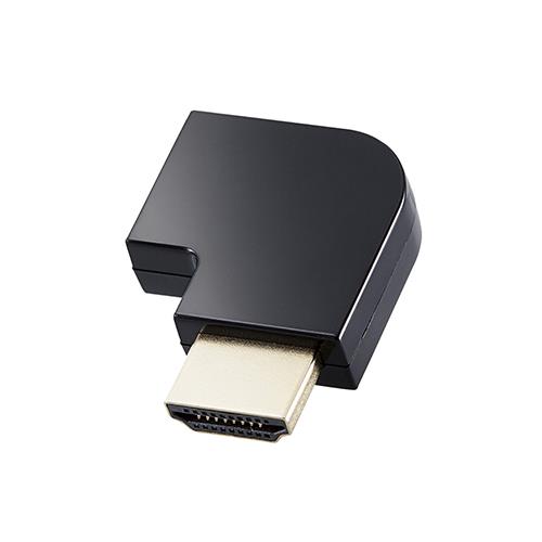 エレコム(ELECOM) AD-HDAABS03BK(ブラック) HDMI 変換 アダプタ L字 右向き 90度 HDMIケーブル