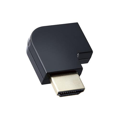 エレコム(ELECOM) AD-HDAABS04BK(ブラック) HDMI 変換 アダプタ L字 左向き 90度 HDMIケーブル