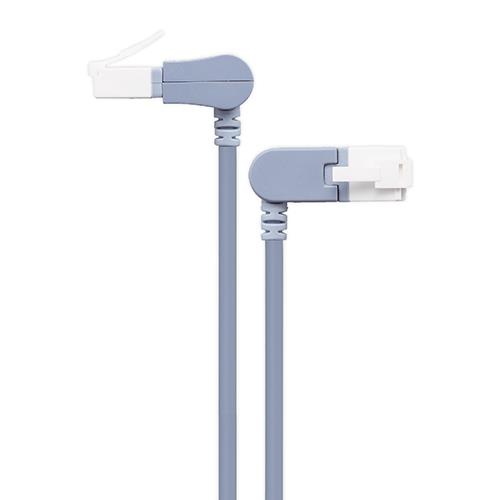 エレコム(ELECOM) LD-GPATWV/BU50(ﾌﾞﾙｰ) LANケーブル Cat6A準拠 5m スリム ﾀﾃｽｲﾝｸﾞxﾖｺｽｲﾝｸﾞ 高速