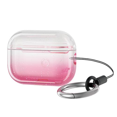 エレコム(ELECOM) AVA-AP4UCGPN ｸﾞﾘｯﾀｰﾋﾟﾝｸ AirPodsPro 第2世代 用 ソフトケース 落下防止カラビナ付